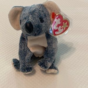Ty Beanie Baby Blue Gray Eucalyptus Koala Bear Stuffed Animal Toy with Tag
